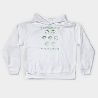 The Evolution of Attenborough Kids Hoodie